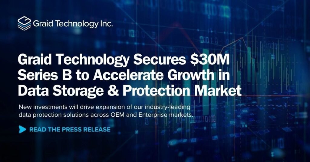 Graid Technology obtiene 30 millones de dólares Serie B para el crecimiento de almacenamiento de datos
